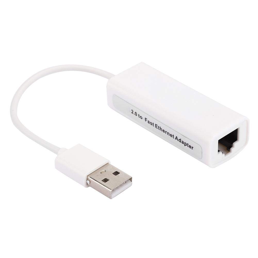 USB2.0 Ethernet Adapter,RJ45 White ABS RTL8152B Chip Computer External Network Card,Plug and Play External Network Card Ethernet Adapter,for Android,for for Tablet PC