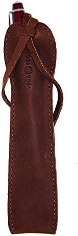 Handcrafted Full Grain Leather Pen Case-Bag - Protective Bag for High End Pen (Brown)