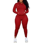 Nimsruc 2 Piece Outfits For Women Sweatsuits Sets Hooded Tracksuit Long Sleeve Pullover Jogger Sweat Pants Set