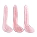 JOVIVI Handmade Natural Rose Quartz Gua Sha Guasha Scraping Massage Tool for Body Spa Relaxing, Hook Shape