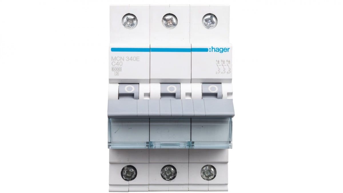 Hager Polo 3250614314018 Circuit Breaker 3P C 40A 6kA AC MCN340E
