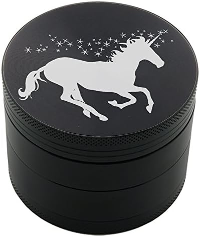 Unicorn Laser Etched Design 4pcs Large Size Herb Grinder With FREE Scraper Item # ETCH-G012317-253