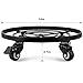 14″ Metal Plant Caddy Heavy Duty Iron Potted Plant Stand With Wheels Round Flower Pot Rack on Rollers Dolly Holder on Wheels Indoor Outdoor Planter Trolley Casters Rolling Tray Coasterthumb 1