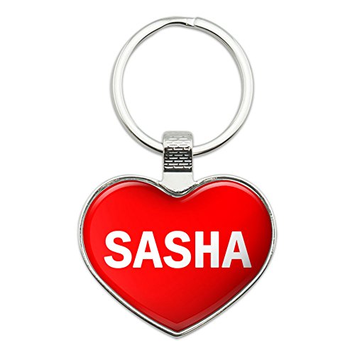 Metal Keychain Key Chain Ring I Love Heart Name S-Z - Sasha