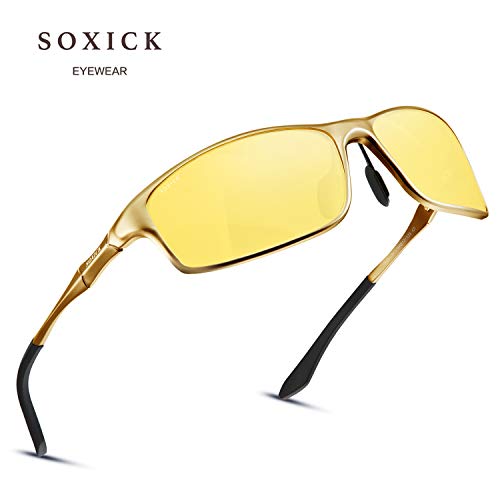 SOXICK Night Driving Polarized Glasses for Men Women Anti Glare Rainy Safe HD Night Vision HOT Fashion Sunglasses