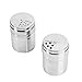 Verdental Stainless Steel Dredge Salt / Sugar / Spice / Pepper Shaker Seasoning Cans with Rotating Cover - 2 PCS