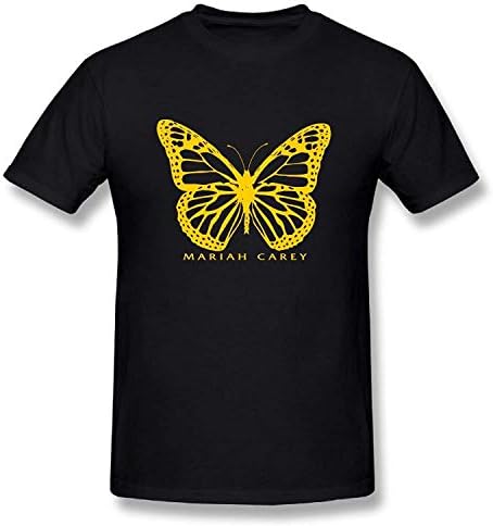 Vallowa Mens Fashion Inspired Mariah Carey T-Shirt Short-Sleeve Black