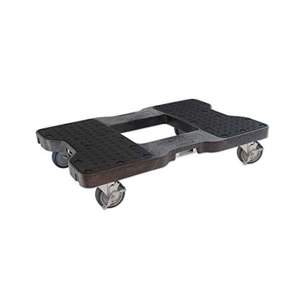 SNAP-LOC 1500 LB Black OPS Dolly (USA!) with Steel Frame, 4 inch Casters and Optional E-Strap Attachment
