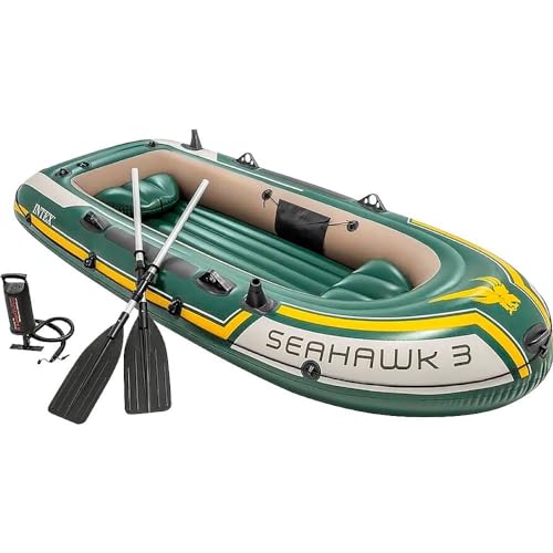 Intex Seahawk 3 Set Schlauchboot - 295 x 137 x 43 cm - 3-teilig - Grün Paddel