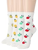 OSABASA Womens Casual Socks 4,5Pairs 1 Set Pack with Cute Colorful Pattern