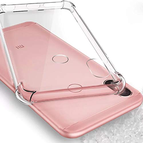 Ankirant Protective Bumper Corner Soft Back Cover Case for Mi Xiaomi Redmi Note 6 Pro (Transparent)