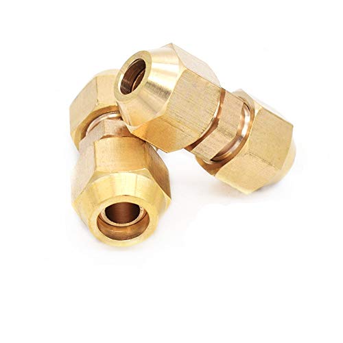 Pipe Fitting Flared Copper Pipe Fittings Tube OD 6/8/10/12/14mm Brass