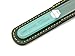 GERMANIKURE Czech Crystal Glass Nail File in Suede Leather Case - Happiness is Homemade - Professional Manicure & Pedicure Products for Smooth Easy Shaping of Natural Nails