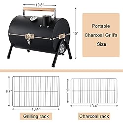 Portable Charcoal Grill, HaSteeL Small Folding