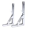 Amarine-made-2-PCS-Heavy-Duty-Polished-Stainless-Steel-Folding-Shelf-Bench-Table-Folding-Shelf-or-Bracket-Max-Load-550lb250kg-Short-Release-Arm
