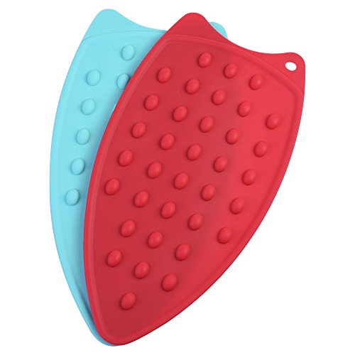Kloud City Pack of 2 Assorted Color Heat-resistant Silicone Mat Rest Pad For Ironing Board Steam Compact Iron