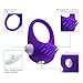 LEPO Silicone Powerful Vibrating Penis Ring for Men, with Clit Massager for Women, Help Erection and Prolonged Ejaculation, Soft Silicone & Waterproof, Purple