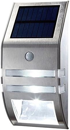 Solar Light LED Wireless Waterproof Security Light Motion Sensor Outdoor Wall Lights Stainless Steel Solar Powered Lighting for Diveway Patio Garden Path Yard Deck