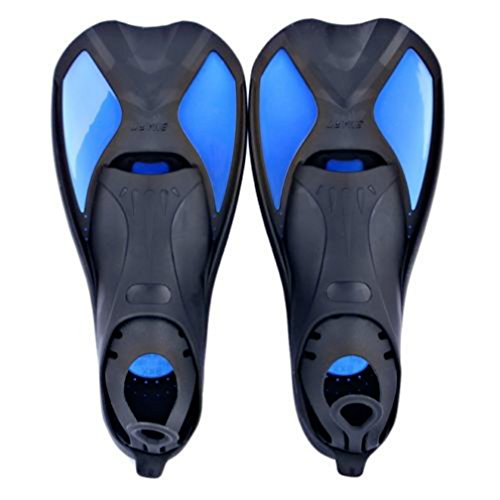 VEY Silicone Flippers fins for snorkeling diving swimming Adults/Children Blue