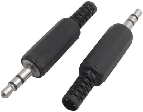 CLASSYTEK 3.5mm Stereo Male Solder Type Connector Audio Adaptor - (Pack of 5 Pcs) - Black