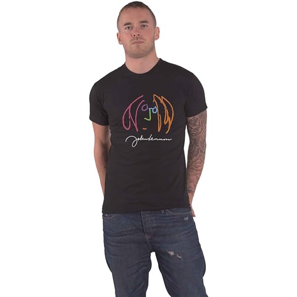 Amazon.com: John Lennon Unisex T-Shirt: New York City B&W