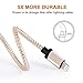 Xcords iPhone Charger 3Pack 6FT Nylon Braided Lightning Cable Charging Cord for iPhone X 8 8Plus 7 7Plus 6s 6sPlus 6 6Plus SE 5 5s 5c iPad iPod & More (Gold)