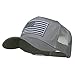 e4Hats.com American Flag Patch 5 Panel Mesh Cap - Grey OSFM
