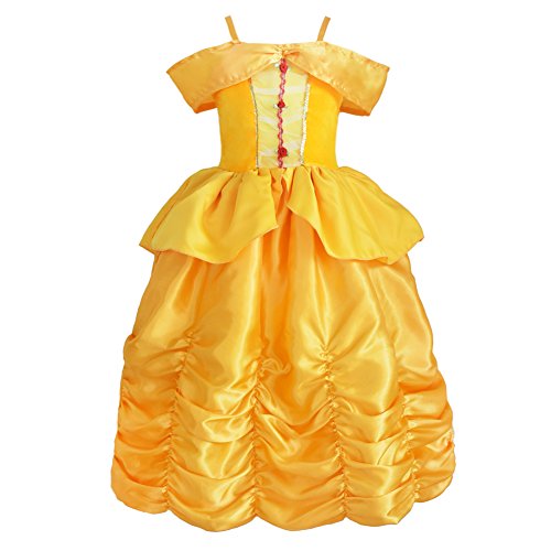 JiaDuo Baby Girls Princess Costume Fancy Party Cosplay Dress Up Yellow