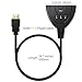 HDMI Switch Splitter 3 in 1 Out Ports with High Speed Pigtail Cable Supports 1080P&3D, HD Audio