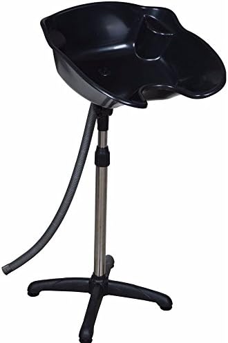 Portable Height Black Adjustable Shampoo Basin Hair Bowl Salon Treatment Tool
