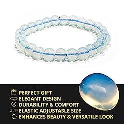 Opalite Gem Semi Precious Beads Bracelet