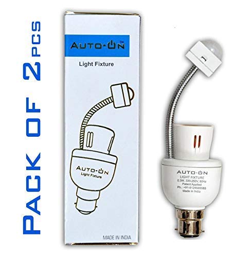 Auto-ON Light Fixture (Convert Any Bulb to Automatic)(Electricity Saver)(Pack of 2) (2)