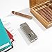 Torch Cigar Lighter Quad Flame Jet Lighter Butane Refillable Windproof with Cigar Punch Cutter Grey (No Butane prefilled)