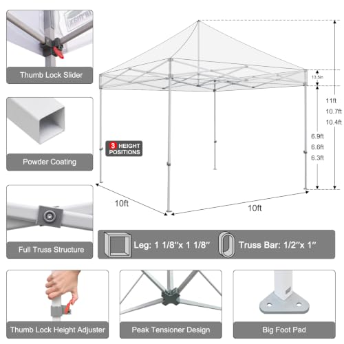 Eurmax USA 10x10 Pop Up Canopy Review: Commercial Instant Shelter with Rolling Bag image 25