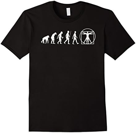 Mens Evolution Vitruvian Man T-Shirt Large Black
