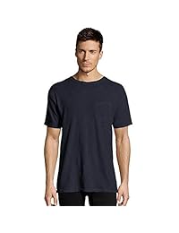 Camiseta de bolsillo con cuello redondo y manga larga Heritage Dyed para hombre Hanes 1901 (5A63D GRTDYE)
