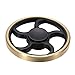 Tiitc Fidget Hand Spinner EDC Focus Anti-Anxiety Finger Toy, Fidget Work Ultra Fast Bearings, Relax for Children and Adults Great gift (Brass Black)