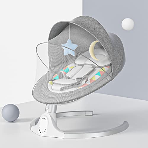 Bioby Baby Swing for Infants,The FivePoint Seat Belt,Bluetooth Touch