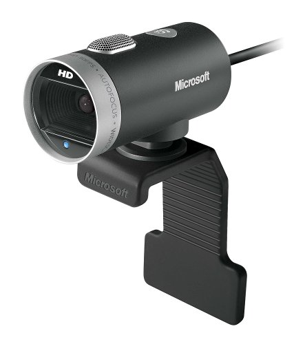 Microsoft LifeCam Cinema,Webcam with built-in noise cancelling Microphone, Light Correction, USB Connectivity, for video calling on Microsoft Teams/Zoom, compatible with Windows 8/10/11/ Mac , Black