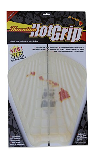 SurfCo - Hawaiian Hot Grip Surfboard Traction Tail Pad in Clear