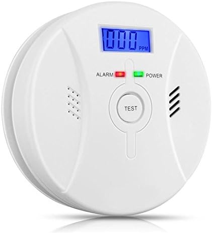 Combination Photoelectric Smoke and Carbon Monoxide Detector for Home, Travel Portable Fire&Co Alarm Battery Operated with Sound Warning and Digital Display
