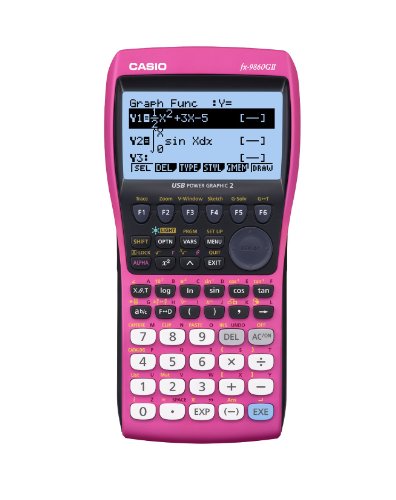 Casio fx-9860GII Graphing Calculator, Pink