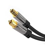 KabelDirekt Optical Digital Audio Cable (6 Feet) Home Theater Fiber Optic Toslink Male to Male Gold Plated Optical Cables Best for Playstation & Xbox - Pro Series