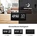 Digital Alarm Clock, with Wooden Electronic LED Time Display, 3 Alarm Settings, Dual Temperature & Humidity Detect, for Desk, Bedroom, Bedside Kids, no Batteries Needed