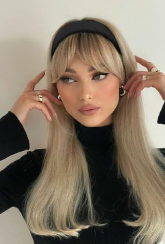 Huachi Headbands for Women Non Slip Trendy Headbands for Women’s Hair 1 inch Wide Cute Headband for Girls, Fall Head Bands Elastic Hair Bands for Womens Fashion Accessories for Women 4PCS