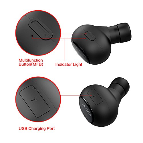 Bluetooth Headset, MINI Invisible Bluetooth Earpiece In Ear V4.1 Wireless Bluetooth Car headphones with Mic for iPhone 7 SE 6 6 plus 5 5S Ipad Apple Watch and Android Smart Phones(1 Pack) - Thumbnail 4