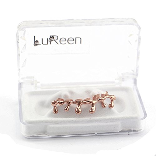 Lureen 14k rose gold silver teardrop bottom grillz lowe…
