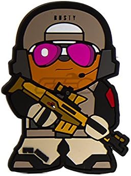 Epik Panda Soldier Bear Rusty PVC Patch