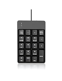 Teclado numérico USB, peine de gelatina, portátil, delgado, minibloc de números para ordenador portátil, computadora de escritorio, PC, tamaño completo, 19 teclas, letras de impresión grande