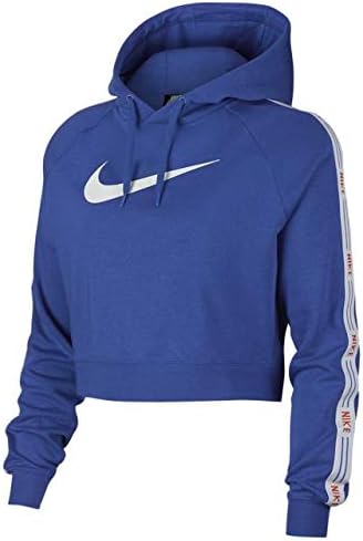 blue nike cropped hoodie